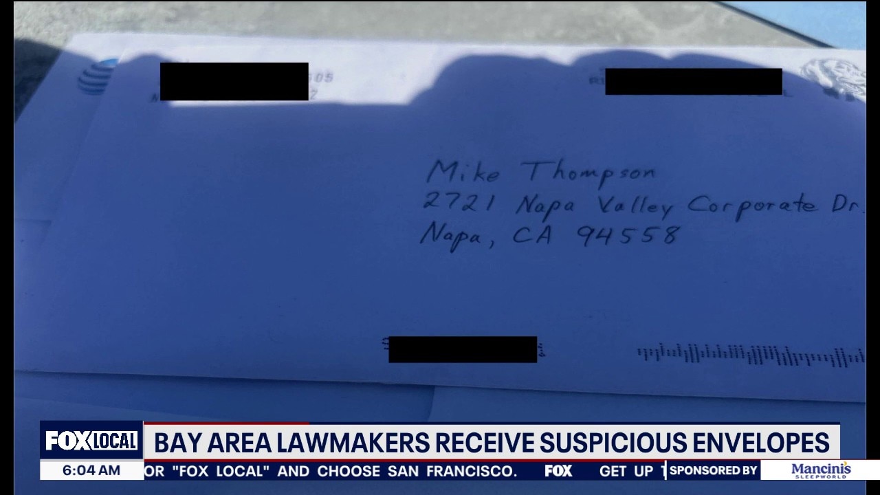 Bay Area lawmakers receive suspicious envelopes — KTVU FOX 2 Bay Area, Ross Community news